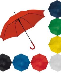 Automatic umbrella with plastic colour matching hook handle – Corporate Gift