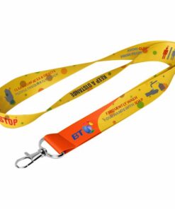 Covid-19 Branded Lanyard with snap hook – Min 100 units