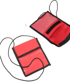 Conference Pouch and Cord. Available black, white, red or blue