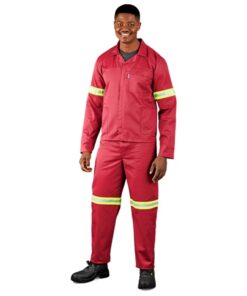 Trade Polycotton Conti Suit – Reflective Arms & Legs – Yellow Tape