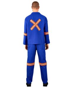 Technician 100% Cotton Conti Suit – Reflective Arms, Legs & Back – Orange Tape