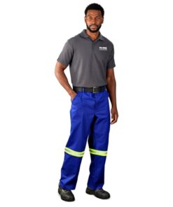 Artisan Premium 100% Cotton Workwear Pants – Reflective Legs – Yellow Tape