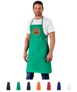 Promo Bib Apron with Front Patch Pocket and Back Ties – Avail Many Colours