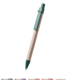Recycled Cardboard Eco Ballpoint Pen With Blue Ink