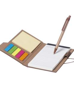 Small Sticky Notes Notepad with Recycled cardboard ball pen
