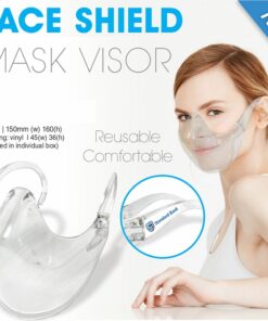 Transparent See Thru Face Shield Mask Visor – Min 25 Units