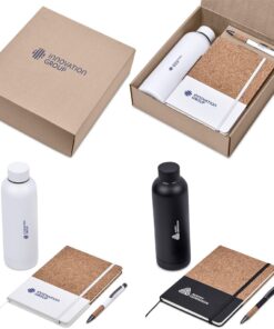 Verity A5 Notebook, Pen & Water Bottle – Customer Eco Friendly Gift Set